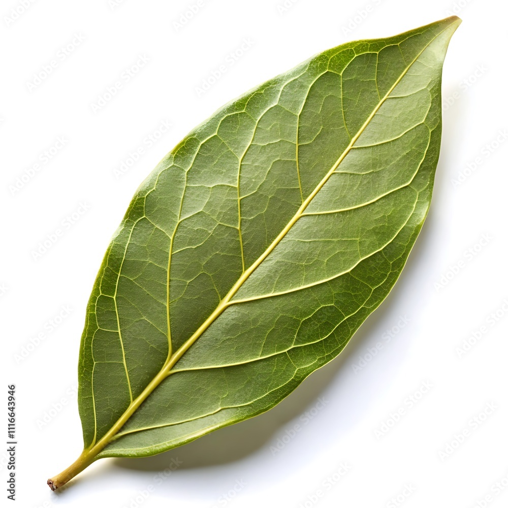 Obraz premium Green Leaf Vector Illustrations on White Background - Minimal and Elegant