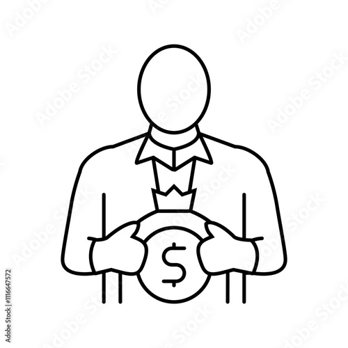 education expenses budget planning line icon vector. education expenses budget planning sign. isolated contour symbol black illustration