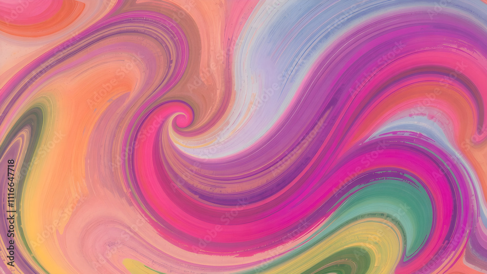 Fototapeta premium Abstract hand painted multi color brush strokes.on a black background AI generated image, ai.