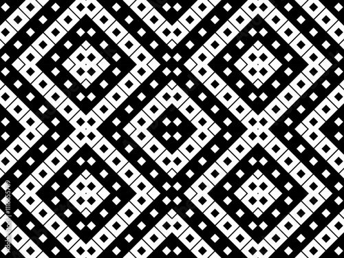 Rhombus Shape Motif Pattern, can use for Decoration, Background, Ornate, Carpet, Wallpaper, Wrapping, Tile, Fashion, Fabric, or Graphic Design Element. Vector Illustration