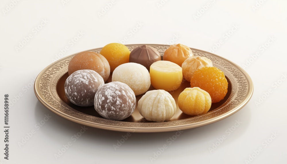 Delicious Indian Sweet Assortment For Diwali Celebration: Gulab Jamun, Rasgulla, Kaju Katli, Laddu, Gujiya, And Karanji. Perfect For Festivities. Delicious Indian Sweet Assortment For Diwali Celebration: Gulab Jamun, Rasgulla, Kaju Katli, Laddu, Gujiya, And Karanji. Perfect For Festivities.