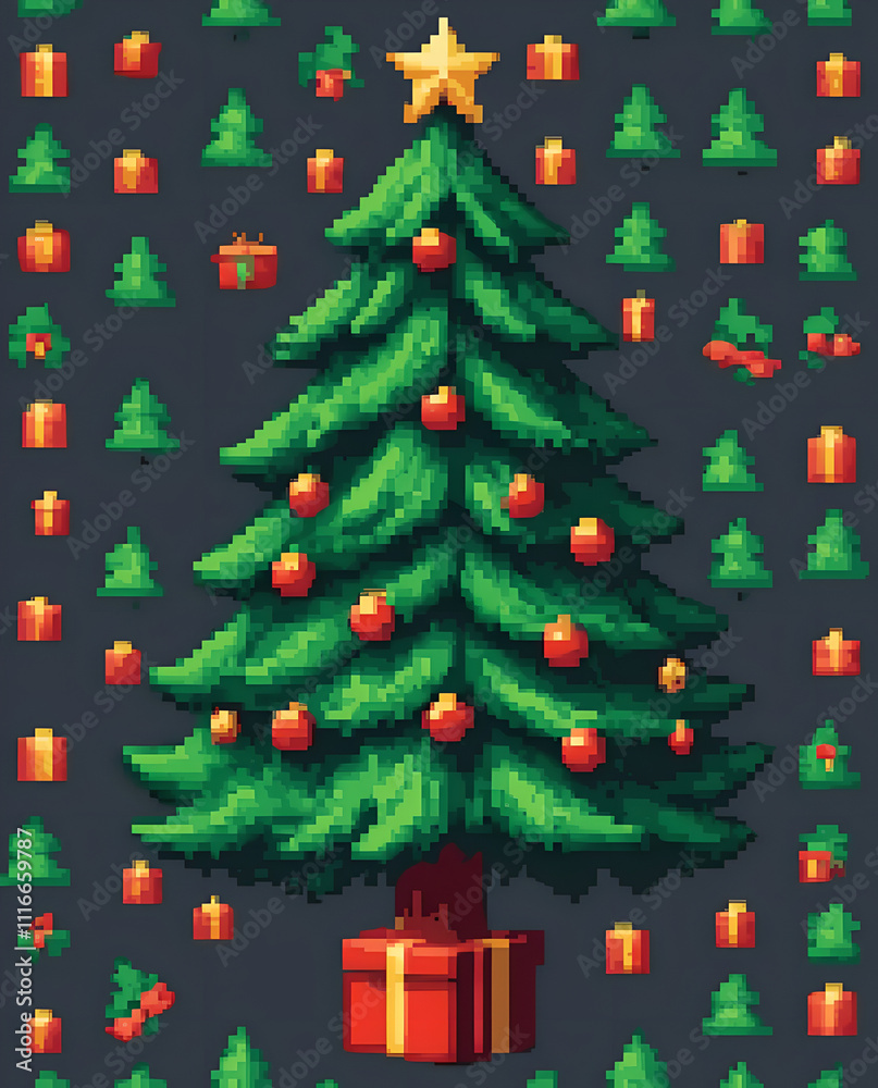 Pixel Christmas Tree Pixel Christmas Tree