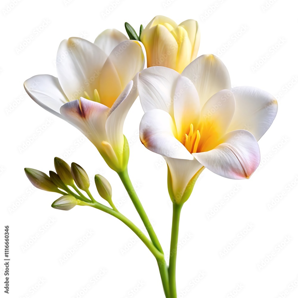 Obraz premium green leaf on a white background