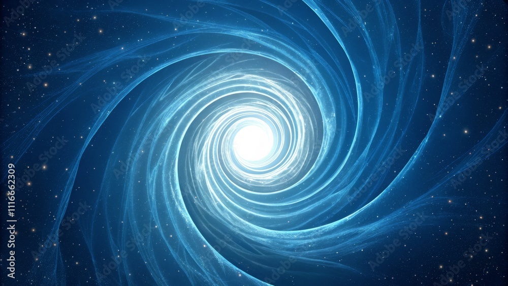 Fototapeta premium Celestial Swirl Digital Vortex into Light