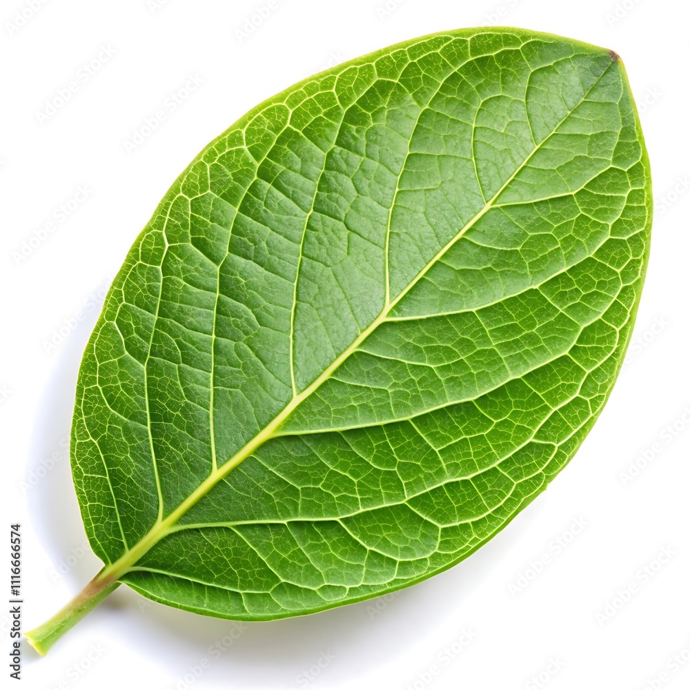 Obraz premium Green Leaf Vector Illustrations on White Background - Minimal and Elegant