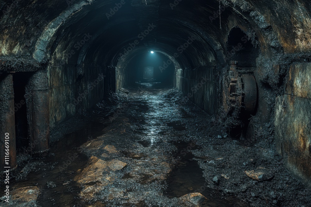 Obraz premium old abandoned tunnel