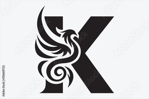 A sleek and modern logo design featuring the letter 'K' in a bold.