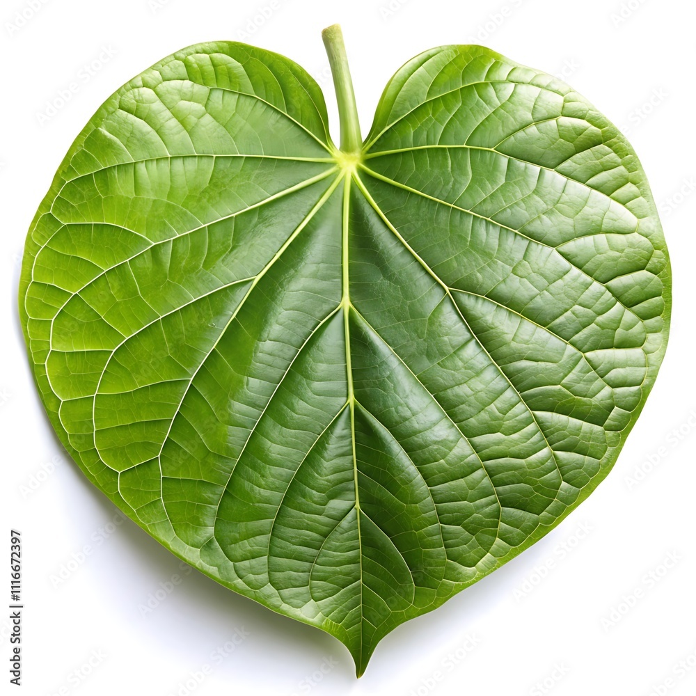 Obraz premium Green Leaf Vector Illustrations on White Background - Minimal and Elegant