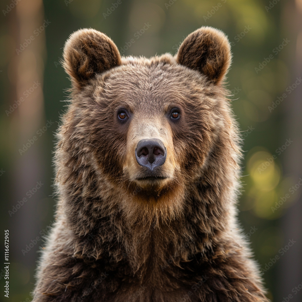 Beautiful Brown Bear on a bright background Beautiful Brown Bear on a bright background
