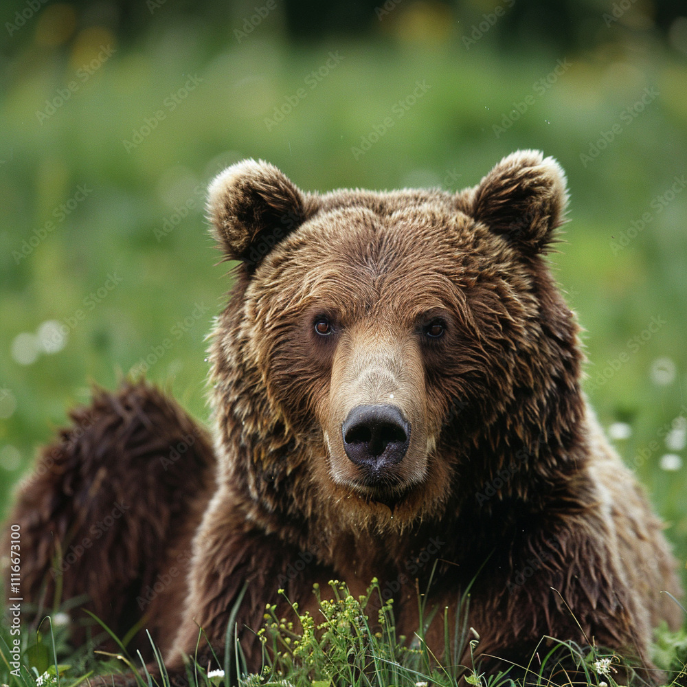 Beautiful Brown Bear on a bright background Beautiful Brown Bear on a bright background