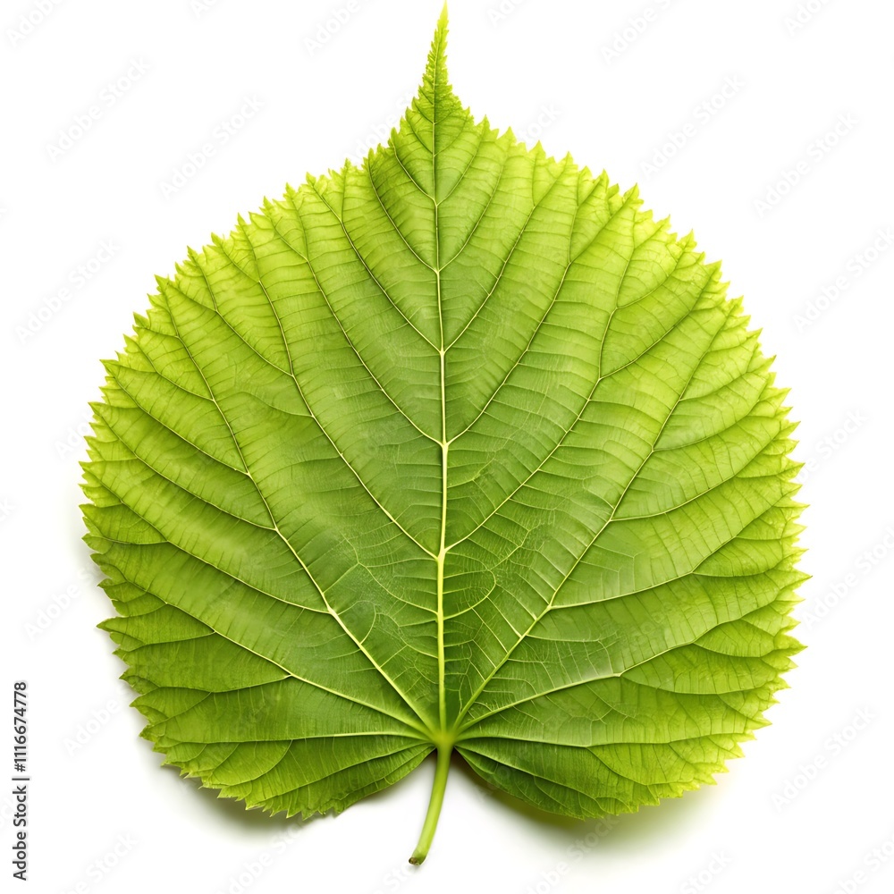 Obraz premium green leaf on a white background