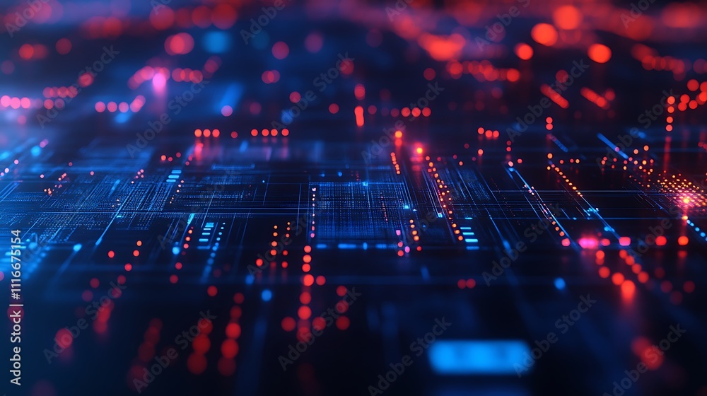 Obraz premium Futuristic financial market visualization advanced data insights trends image