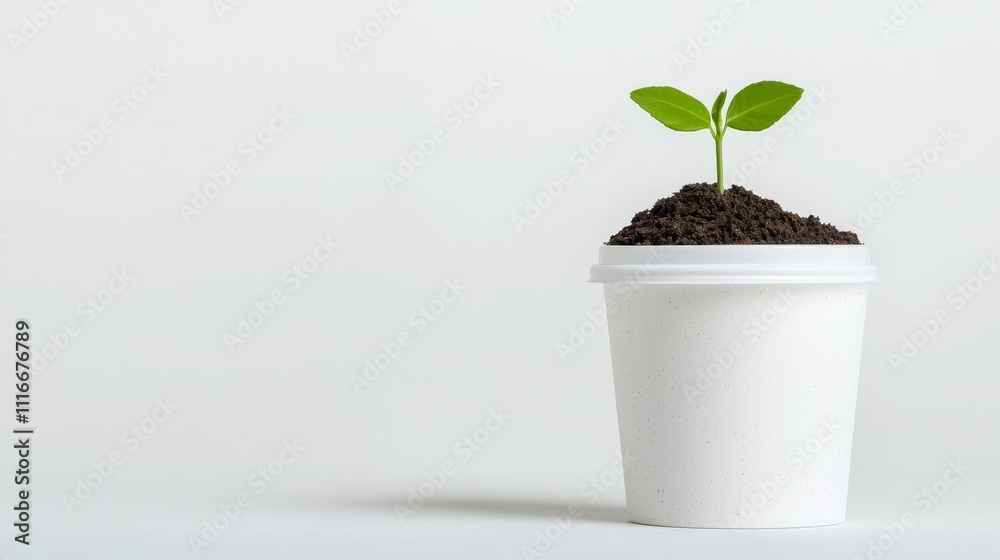 Growing green life seedling development in a minimalist setting indoor space close-up view for nature enthusiasts Growing green life seedling development in a minimalist setting indoor space close-up view for nature enthusiasts