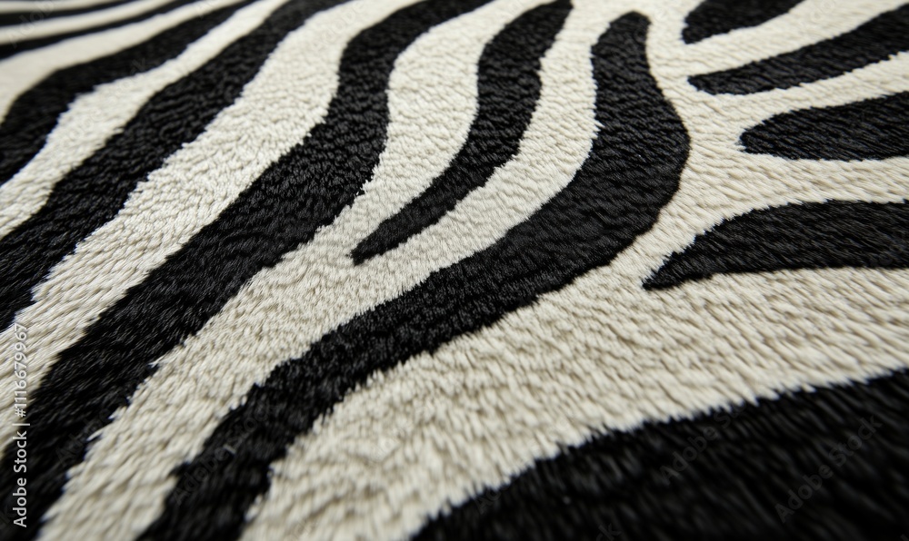 Zebra pattern close-up, black and white stripes, soft texture, abstract design Zebra pattern close-up, black and white stripes, soft texture, abstract design