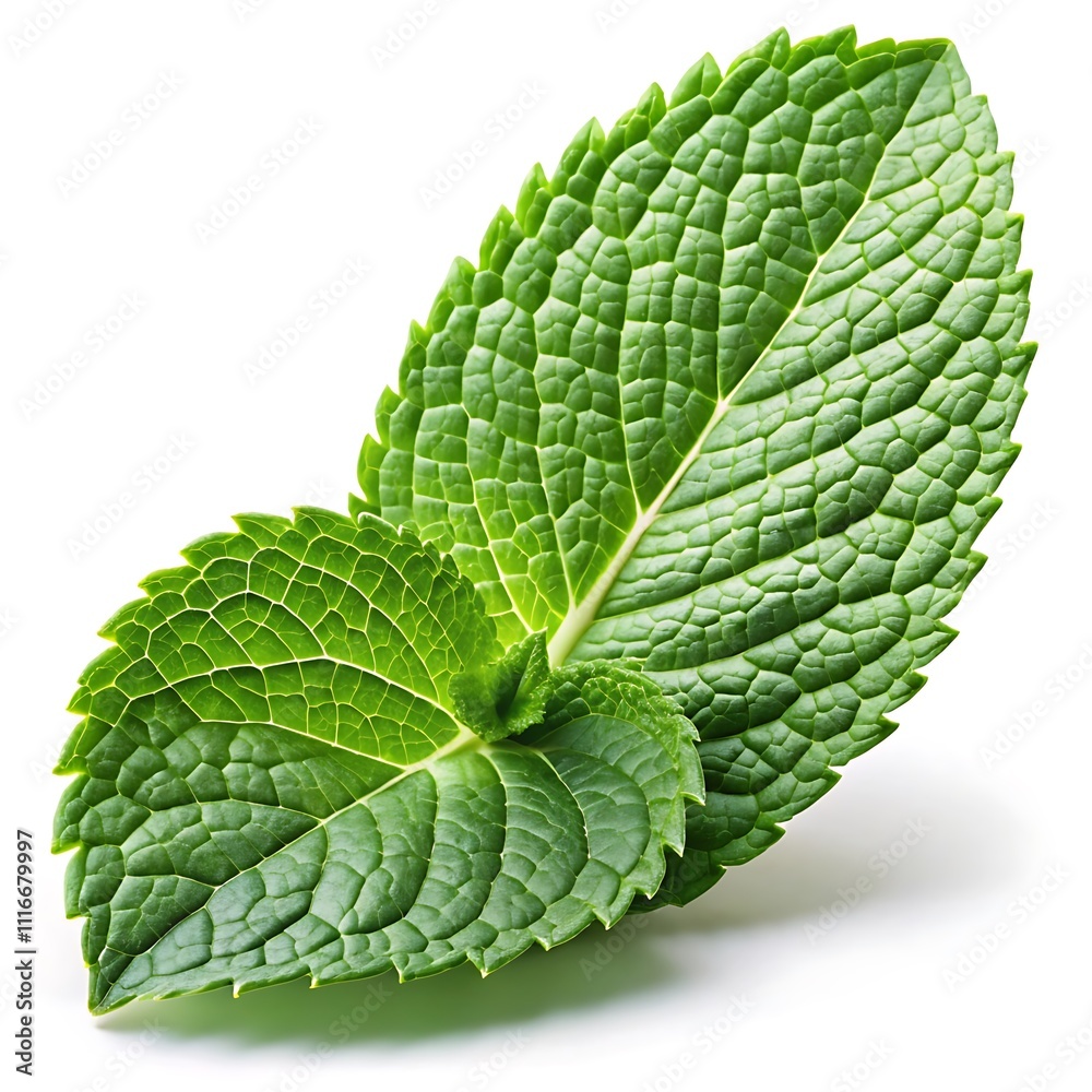 Obraz premium Green Leaf Vector Illustrations on White Background - Minimal and Elegant