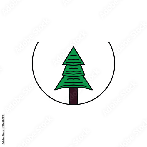 tree Christmas,vector illustration