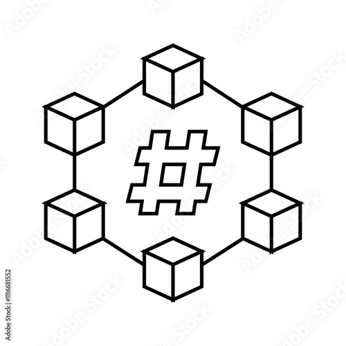 hash rate cryptocurrency mining line icon vector. hash rate cryptocurrency mining sign. isolated contour symbol black illustration