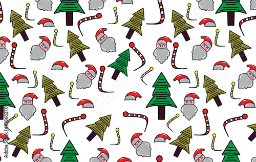 Santa clause seamless pattern,abstract background
