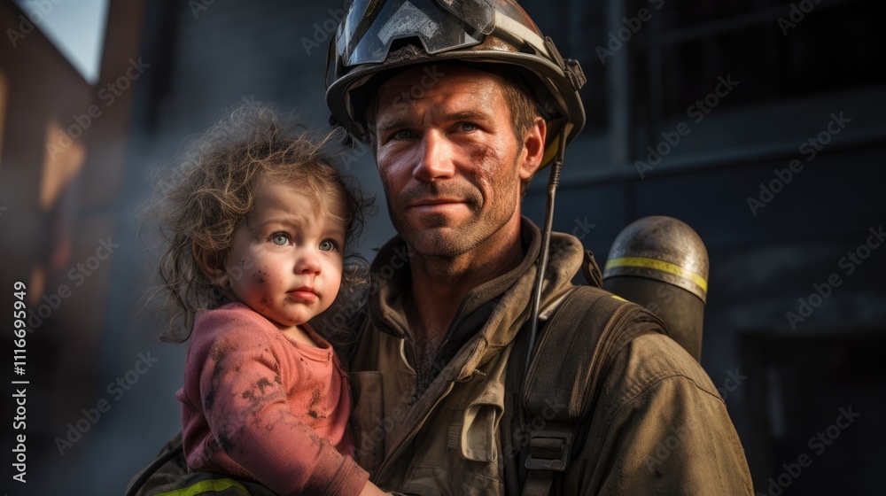 Brave Firefighter Rescues Young Child from Dangerous Burning Building in Critical Moment Brave Firefighter Rescues Young Child from Dangerous Burning Building in Critical Moment