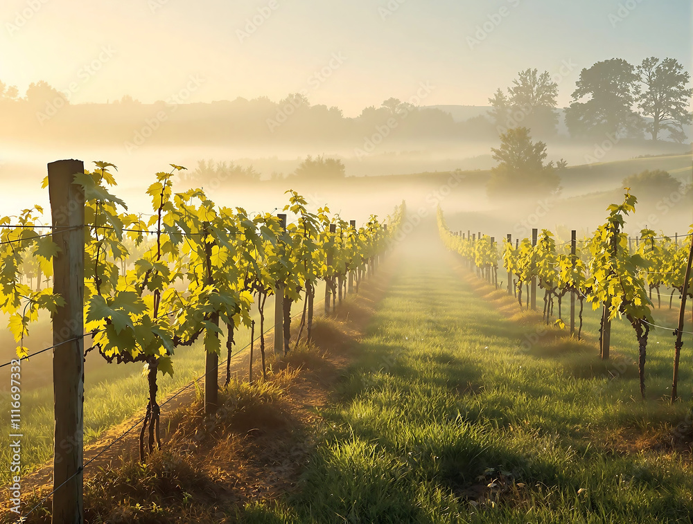 Obraz premium Fog Across Nature and Urban Life