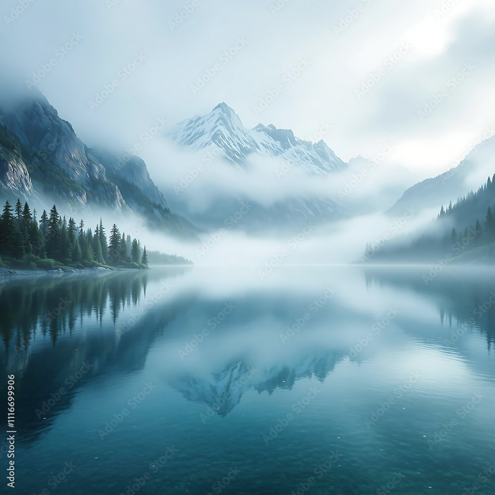 Fototapeta premium Fog Across Nature and Urban Life