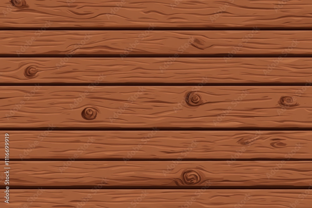 Naklejka premium Brown wooden planks with natural grain texture