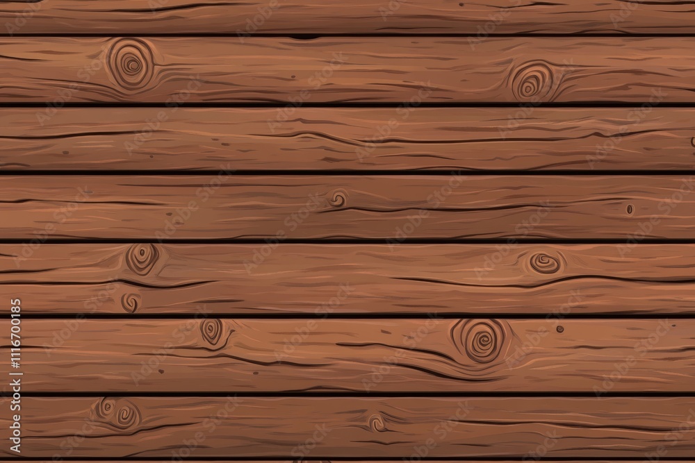 Fototapeta premium Seamless wooden plank texture with natural grain and knots