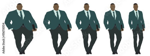 Conceptual fat overweight obese man vs slim fit healthy body after weight loss or diet, white background banner. A  fitness, nutrition or obesity, health care shape illustration vector as silhouettes