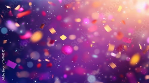 New year bacgkround with confetti generated by ai
