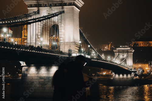 Photography bridge, night, chainbridge, budapest, hungary, travel,
