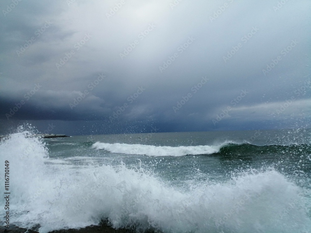 Obraz premium storm on the sea