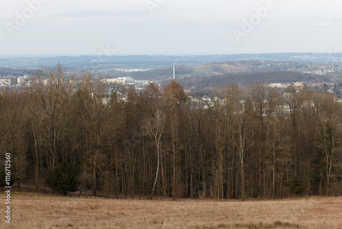 Landscape photo of Iserlohn view from Danzturm. Winter concept in Germany photo