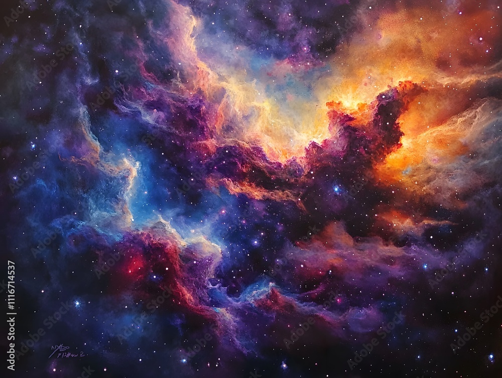 Fototapeta premium Mesmerizing abstract image featuring swirling golden particles in a spiral formation, evoking cosmic energy and dynamic motion against a dark background