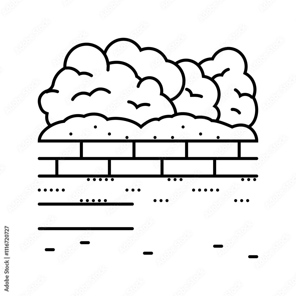 edging garden maintenance line icon vector. edging garden maintenance sign. isolated contour symbol black illustration edging garden maintenance line icon vector. edging garden maintenance sign. isolated contour symbol black illustration