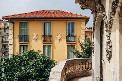 Nice, France - June 29, 2024: The abandoned Villa Cameline, now one of Nice’s best Contemporary Art Venues photo