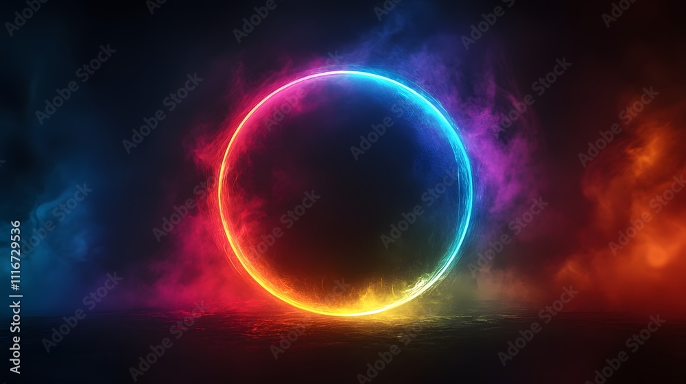 Futuristic abstract 3D holographic shape with fluid iridescent colors and glowing effects, creating a dynamic visual experience against a black background Futuristic abstract 3D holographic shape with fluid iridescent colors and glowing effects, creating a dynamic visual experience against a black background