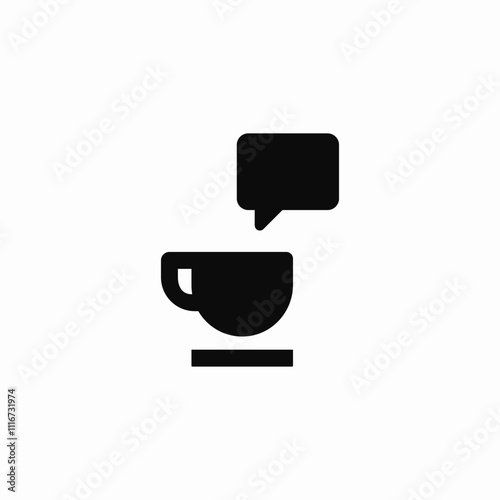 coffee talk icon sign vector