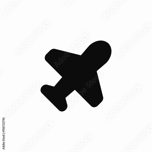 plane flight icon sign vector
