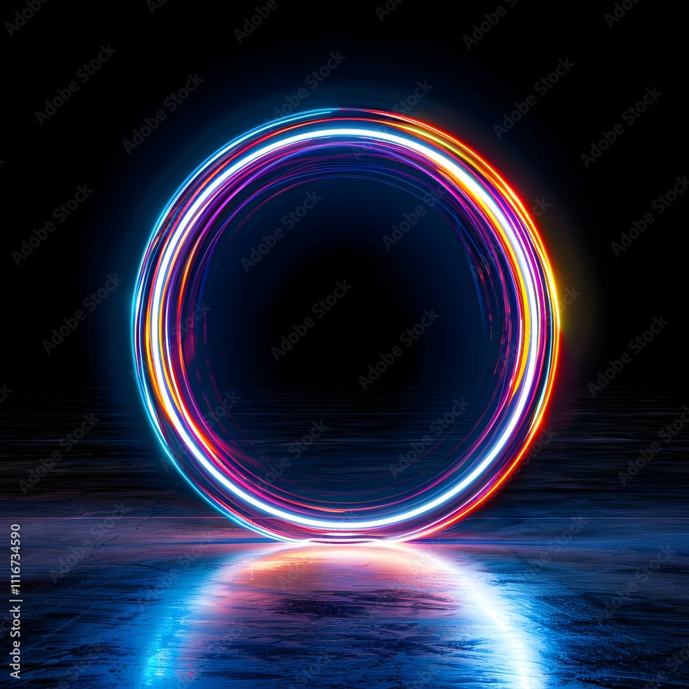 Futuristic abstract 3D holographic shape with fluid iridescent colors and glowing effects, creating a dynamic visual experience against a black background Futuristic abstract 3D holographic shape with fluid iridescent colors and glowing effects, creating a dynamic visual experience against a black background