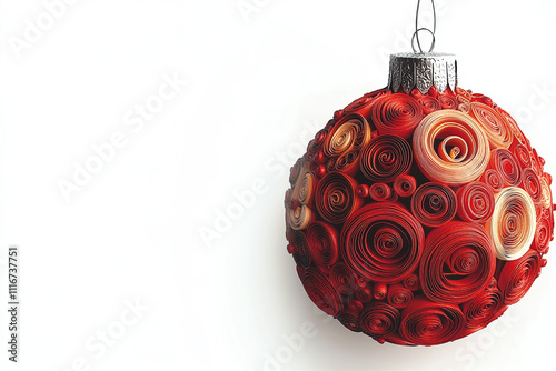 red christmas ball isolated