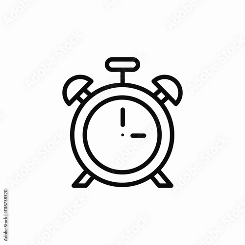 alarm clock icon sign vector