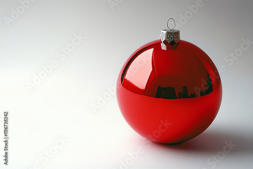 red christmas ball isolated