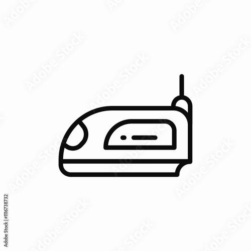 iron laundry icon sign vector