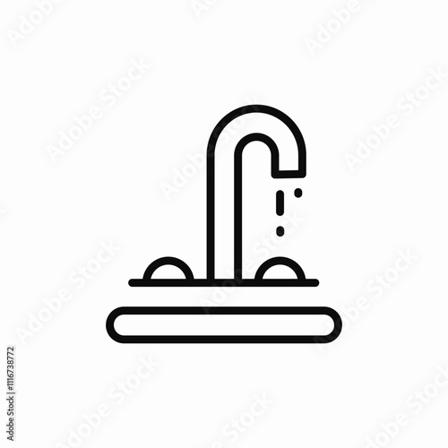 kitchen faucet icon sign vector