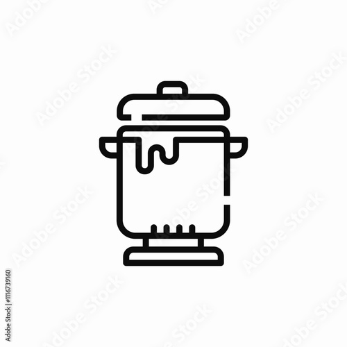 pot cook icon sign vector