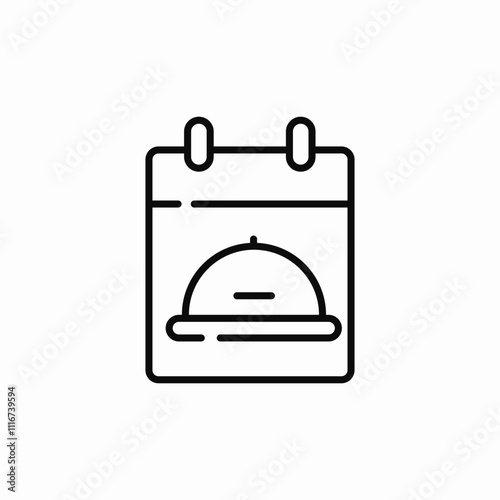 waiter notepad icon sign vector