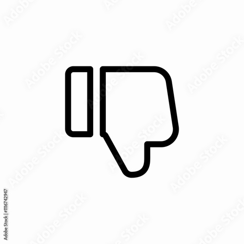 thumbs down dislike icon sign vector