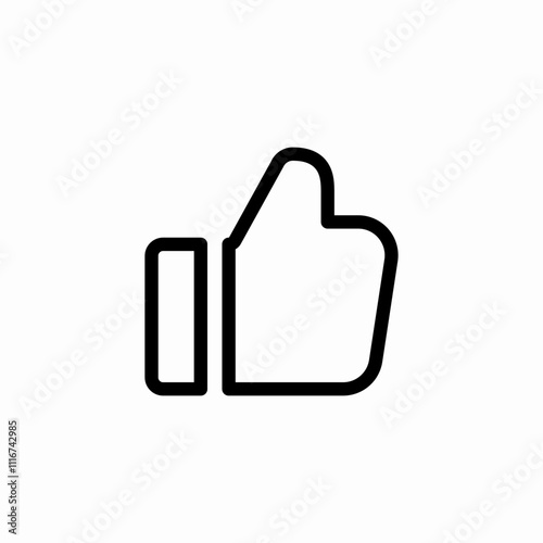 thumbs up like icon sign vector