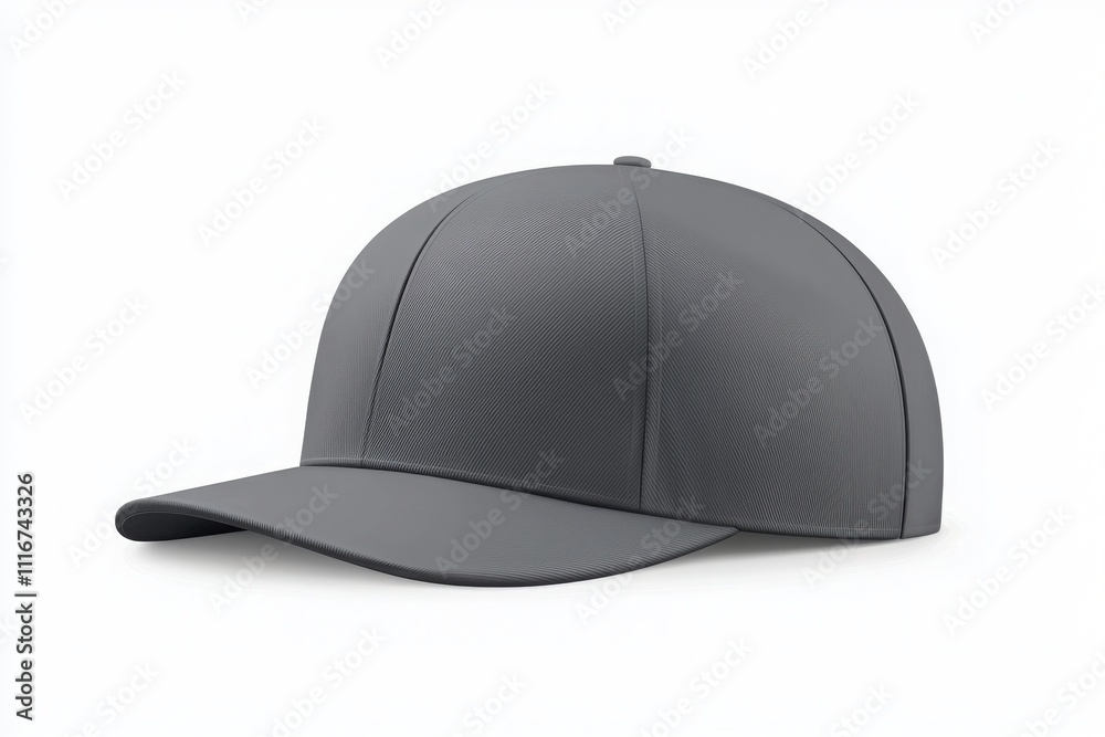 A gray baseball cap is placed on a light-colored surface, showcasing its smooth texture and structured design. The cap features a classic shape ideal for casual outings or sports activities. A gray baseball cap is placed on a light-colored surface, showcasing its smooth texture and structured design. The cap features a classic shape ideal for casual outings or sports activities.