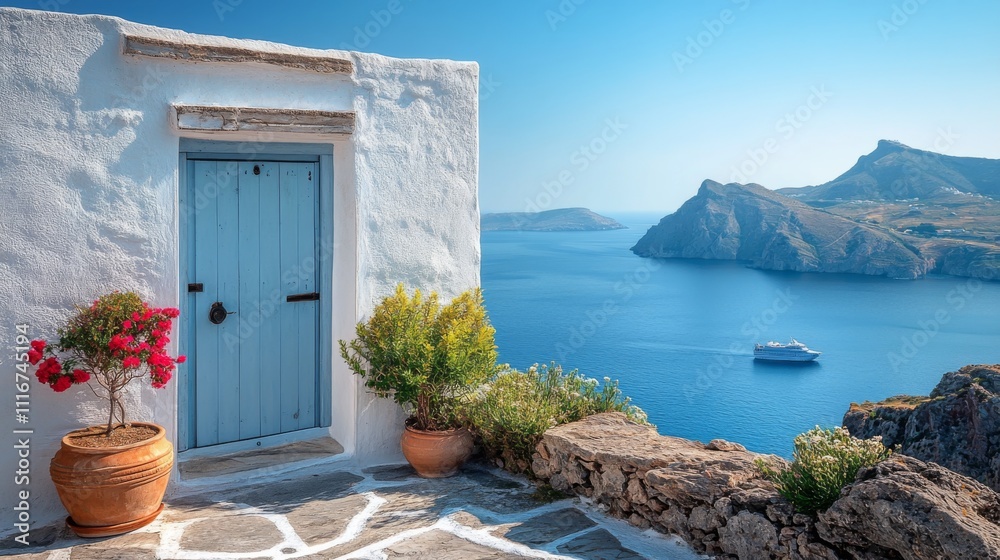 Obraz premium Greek Island Serenity